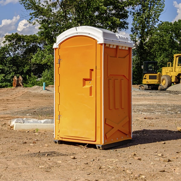 can i customize the exterior of the portable toilets with my event logo or branding in Brandsville MO